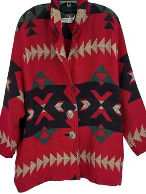 Silverado Women Tapestry Jacket Southwest Aztec Western Size L Button
